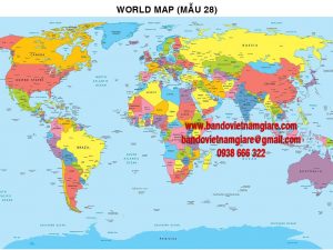 Bản đồ Thế Giới khổ lớn Mẫu 28