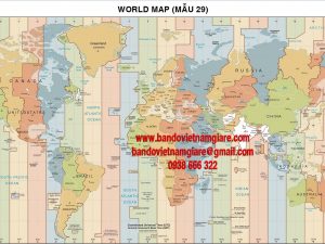 Bản đồ Thế Giới khổ lớn Mẫu 29