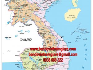 Bản đồ Việt Nam Lào Campuchia khổ lớn mẫu 2