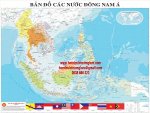 Bản đồ các nước Đông Nam Á khổ lớn