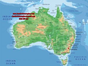 Bản đồ nước Úc khổ lớn mẫu 2