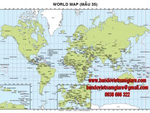 Bản đồ Thế Giới khổ lớn mẫu 35