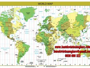 Bản đồ Thế Giới khổ lớn mẫu 36
