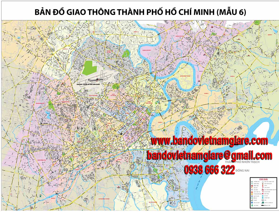 Bán Bản Đồ Đường Phố Các Quận Huyện Thành Phố Hồ Chí Minh
