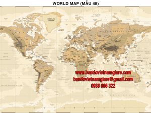 Bản đồ Thế Giới khổ lớn mẫu 48