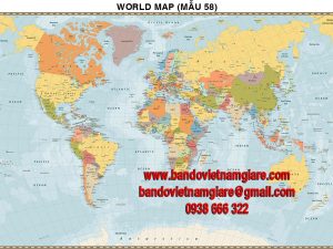 Bản đồ Thế Giới khổ lớn mẫu 58